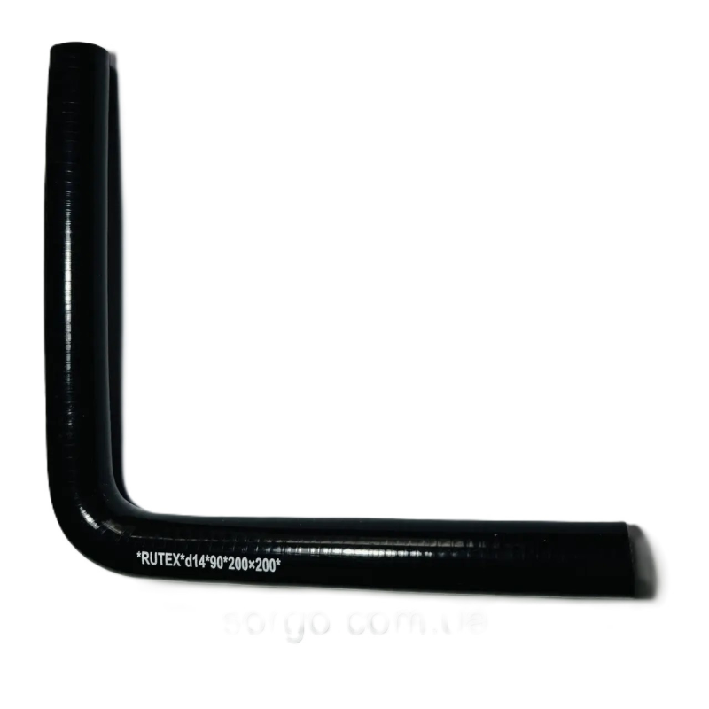 Патрубок (шланг) силіконовий кутовий (90 градусів) діаметр 14 мм