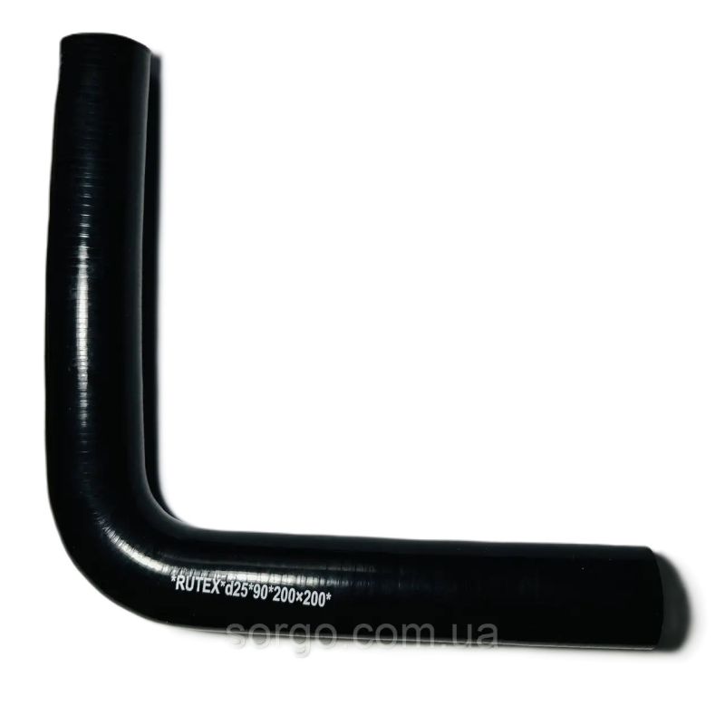 Патрубок (шланг) силіконовий кутовий (90 градусів) діаметр 25 мм