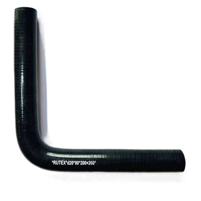 Патрубок (шланг) силіконовий кутовий (90 градусів) діаметр 20 мм